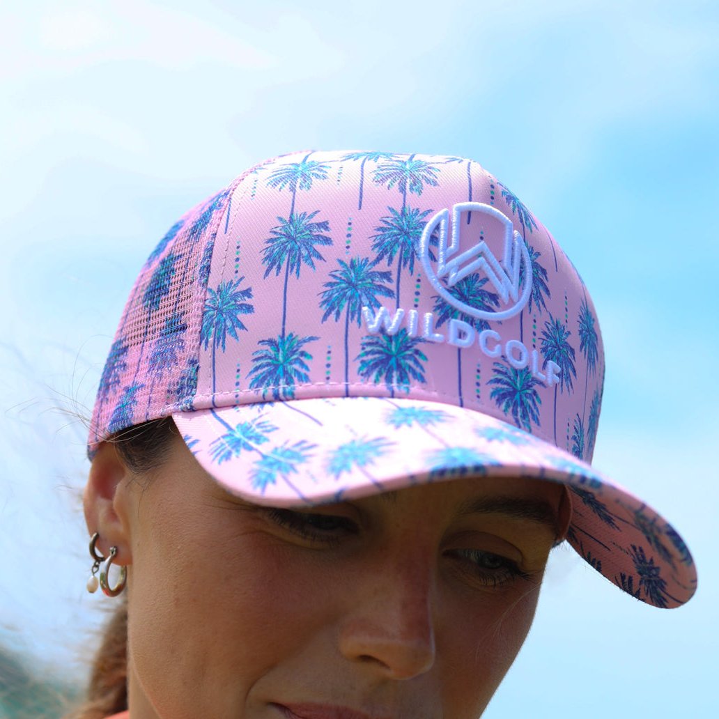 Wild Golf Hat - PINK PALM